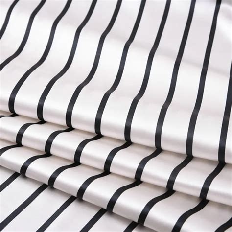 satin fabric metallic stripe|black and white satin fabric.